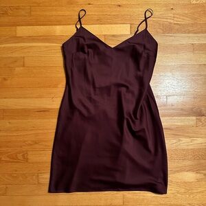 Dynamite - Strappy Burgundy Slip Mini Dress - USL